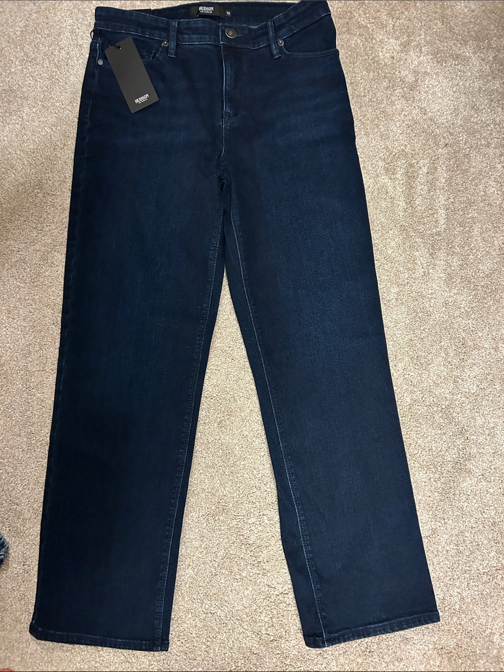 BNWT HUDSON High Rise Straight Leg, Size 10, Obscurity Blue Dark Wash, #H0325-01